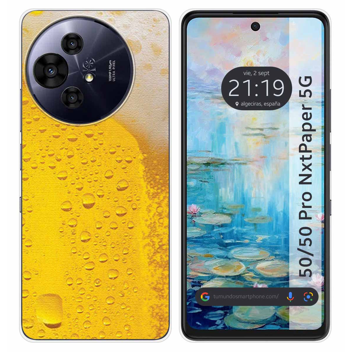 Funda Silicona para TCL 50 / 50 Pro NXTPAPER 5G diseño Cerveza Dibujos