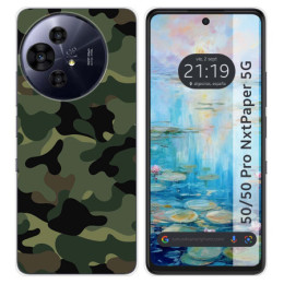 Funda Silicona para TCL 50 / 50 Pro NXTPAPER 5G diseño Camuflaje Dibujos