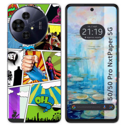 Funda Silicona para TCL 50 / 50 Pro NXTPAPER 5G diseño Comic Dibujos