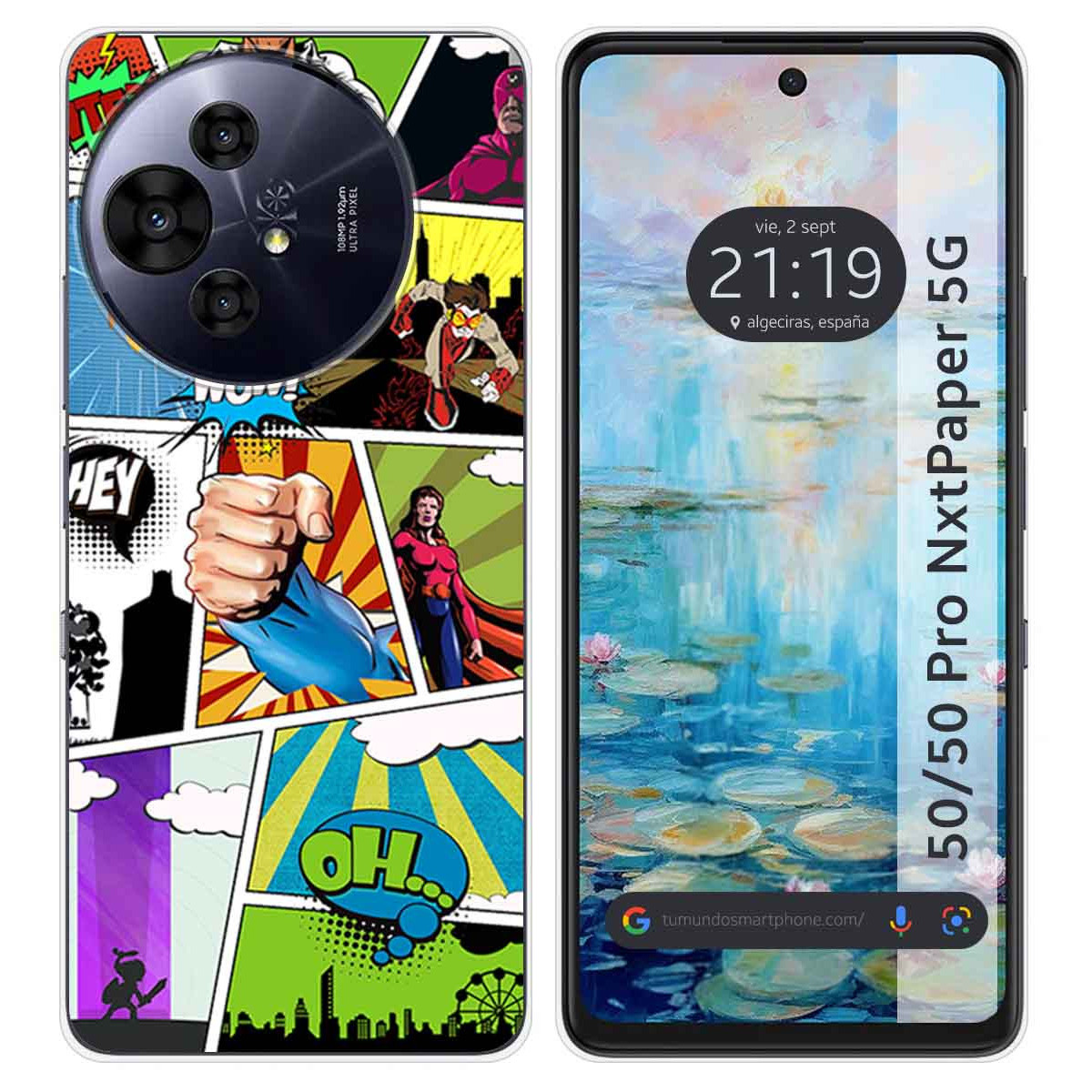 Funda Silicona para TCL 50 / 50 Pro NXTPAPER 5G diseño Comic Dibujos