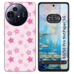 Funda Silicona para TCL 50 / 50 Pro NXTPAPER 5G diseño Flores Dibujos