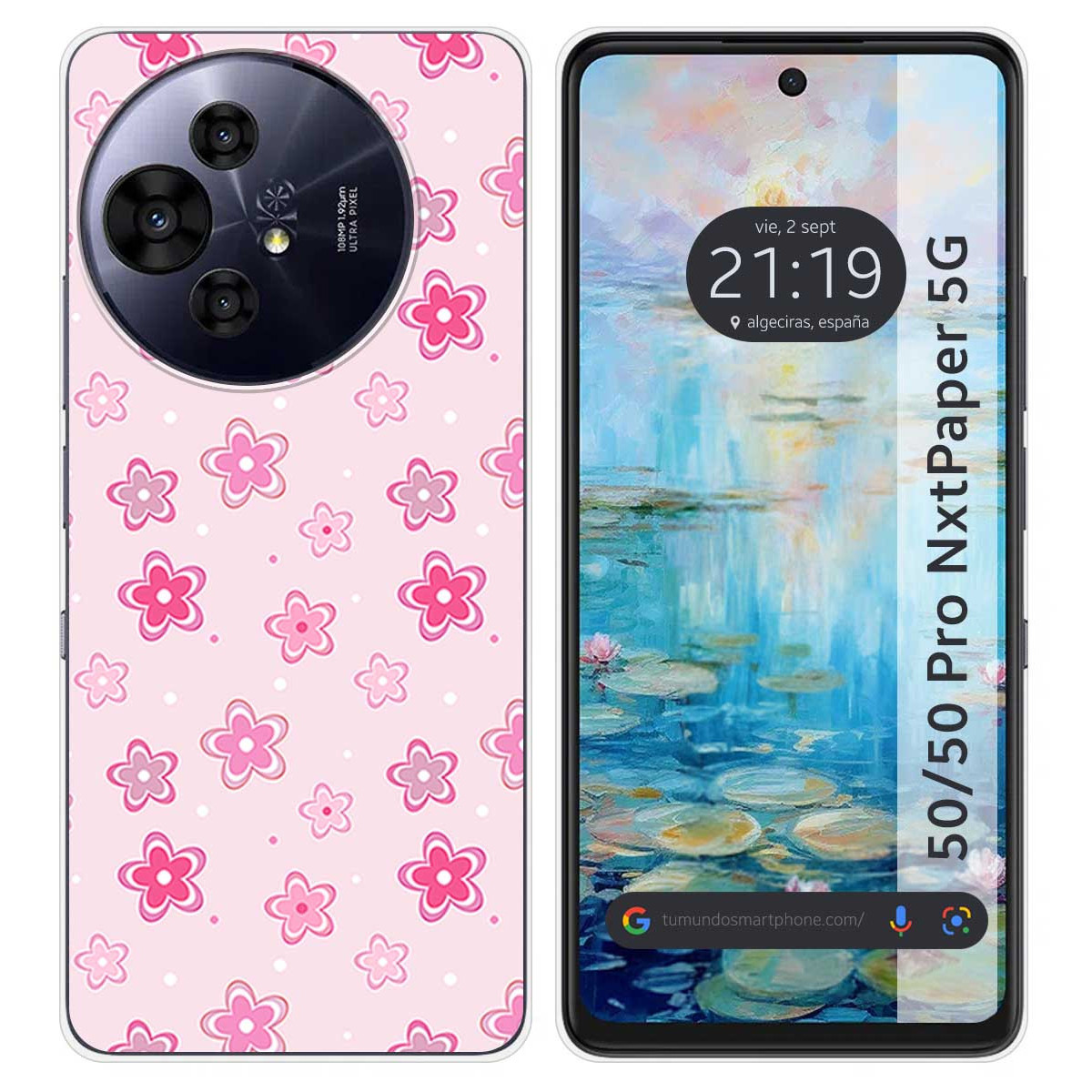 Funda Silicona para TCL 50 / 50 Pro NXTPAPER 5G diseño Flores Dibujos
