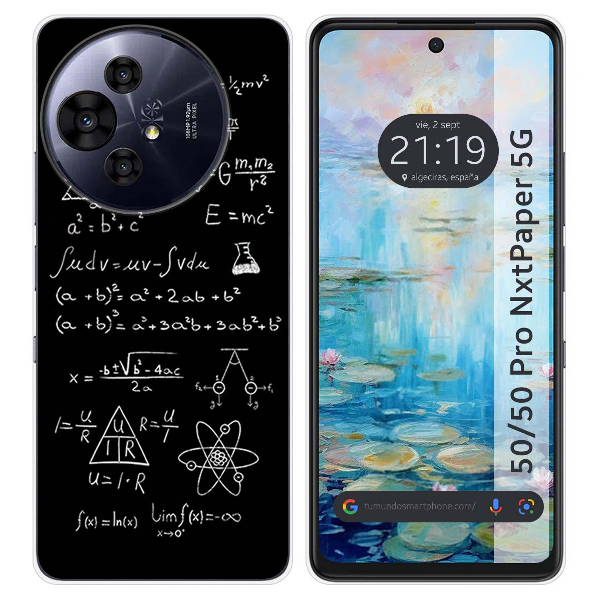 Funda Silicona para TCL 50 / 50 Pro NXTPAPER 5G diseño Formulas Dibujos