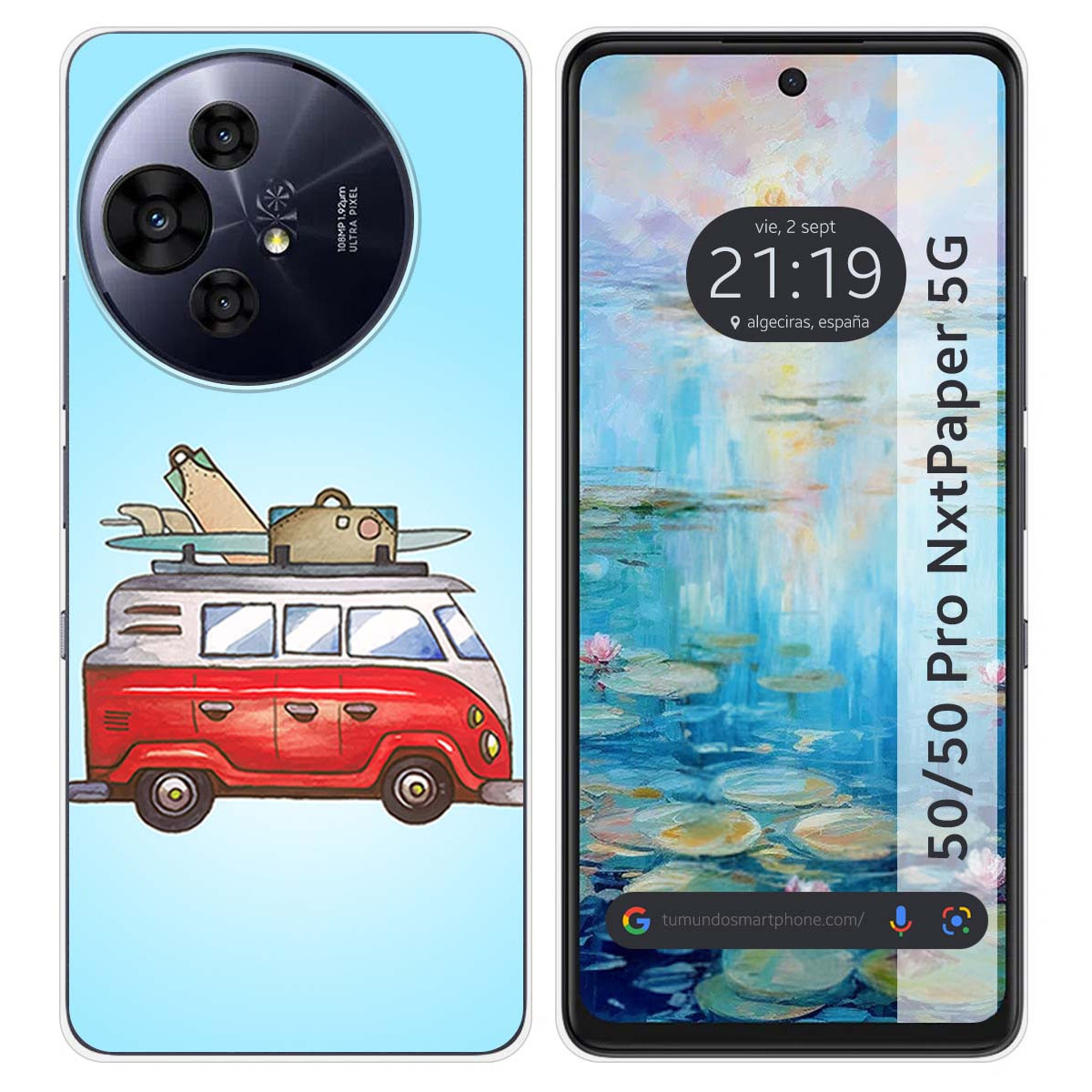 Funda Silicona para TCL 50 / 50 Pro NXTPAPER 5G diseño Furgoneta Dibujos