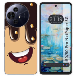 Funda Silicona para TCL 50 / 50 Pro NXTPAPER 5G diseño Helado Chocolate Dibujos
