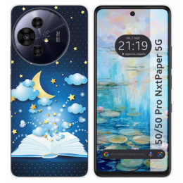 Funda Silicona para TCL 50 / 50 Pro NXTPAPER 5G diseño Libro Cuentos Dibujos