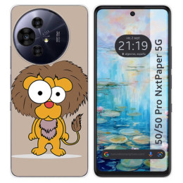 Funda Silicona para TCL 50 / 50 Pro NXTPAPER 5G diseño Leon Dibujos