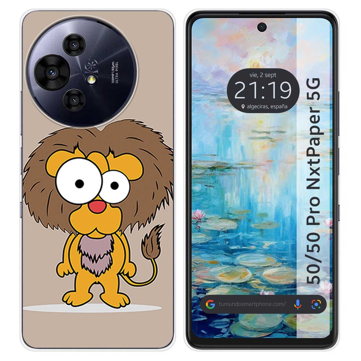 Funda Silicona para TCL 50 / 50 Pro NXTPAPER 5G diseño Leon Dibujos