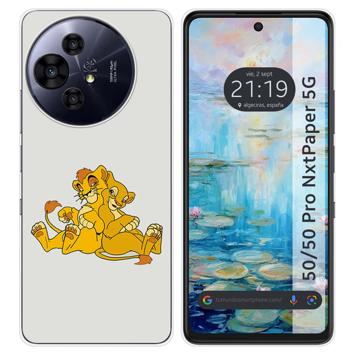 Funda Silicona para TCL 50 / 50 Pro NXTPAPER 5G diseño Leones Dibujos