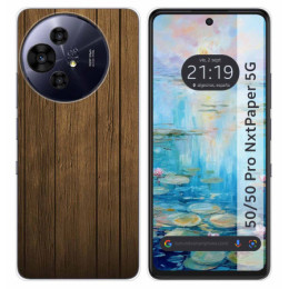 Funda Silicona para TCL 50 / 50 Pro NXTPAPER 5G diseño Madera Dibujos