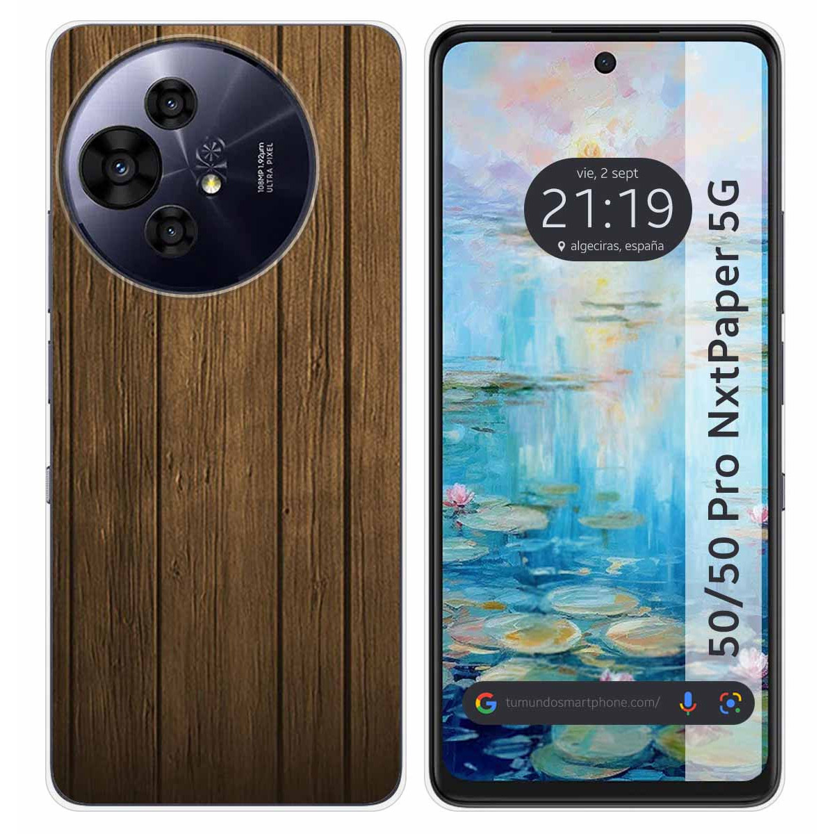 Funda Silicona para TCL 50 / 50 Pro NXTPAPER 5G diseño Madera Dibujos