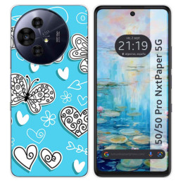 Funda Silicona para TCL 50 / 50 Pro NXTPAPER 5G diseño Mariposas Dibujos