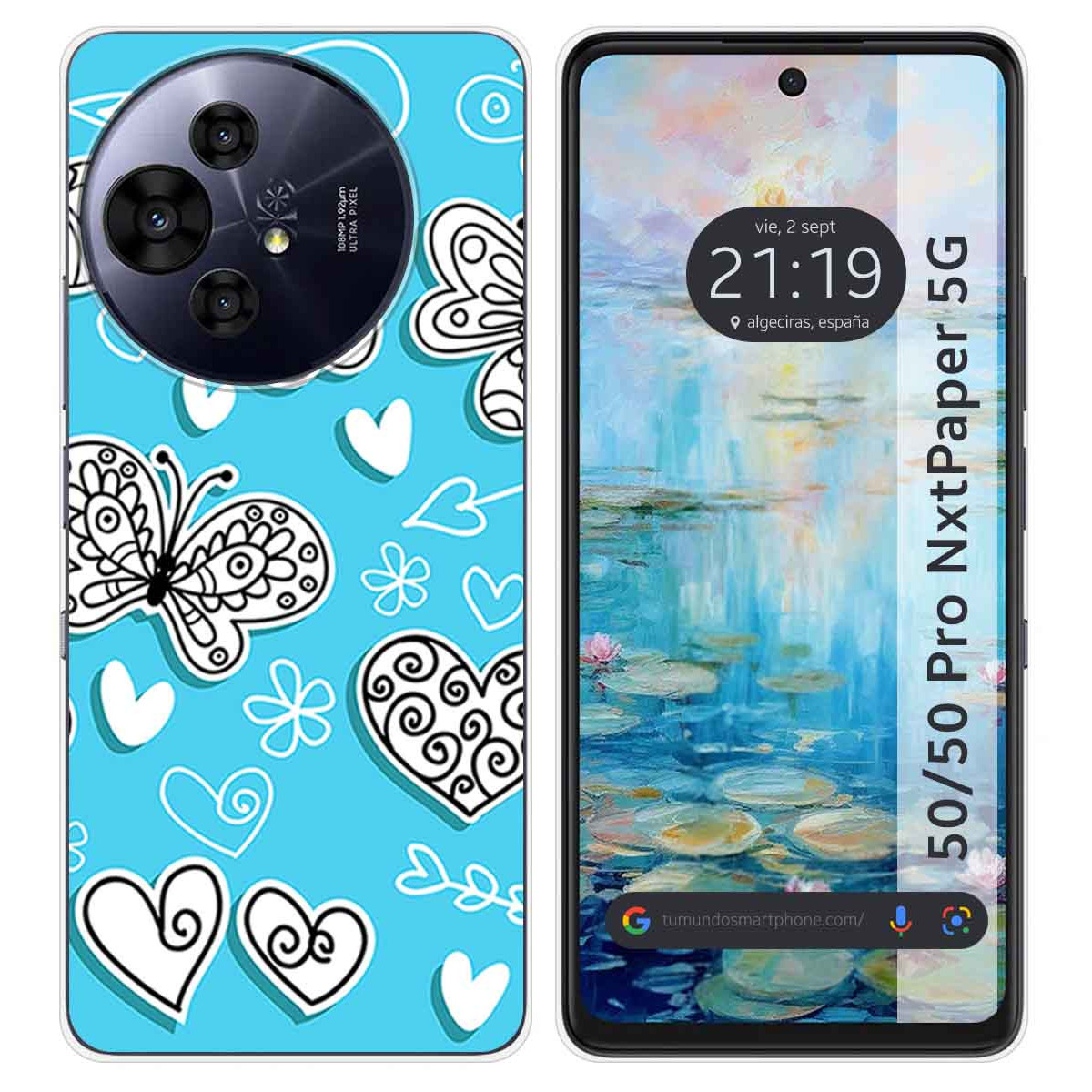Funda Silicona para TCL 50 / 50 Pro NXTPAPER 5G diseño Mariposas Dibujos