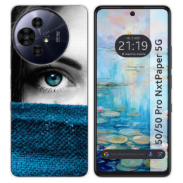 Funda Silicona para TCL 50 / 50 Pro NXTPAPER 5G diseño Ojo Dibujos
