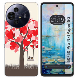Funda Silicona para TCL 50 / 50 Pro NXTPAPER 5G diseño Pajaritos Dibujos