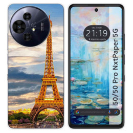 Funda Silicona para TCL 50 / 50 Pro NXTPAPER 5G diseño Paris Dibujos