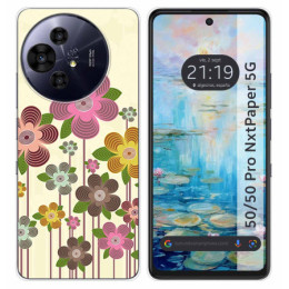 Funda Silicona para TCL 50 / 50 Pro NXTPAPER 5G diseño Primavera En Flor Dibujos