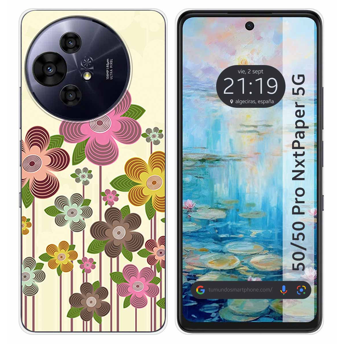 Funda Silicona para TCL 50 / 50 Pro NXTPAPER 5G diseño Primavera En Flor Dibujos