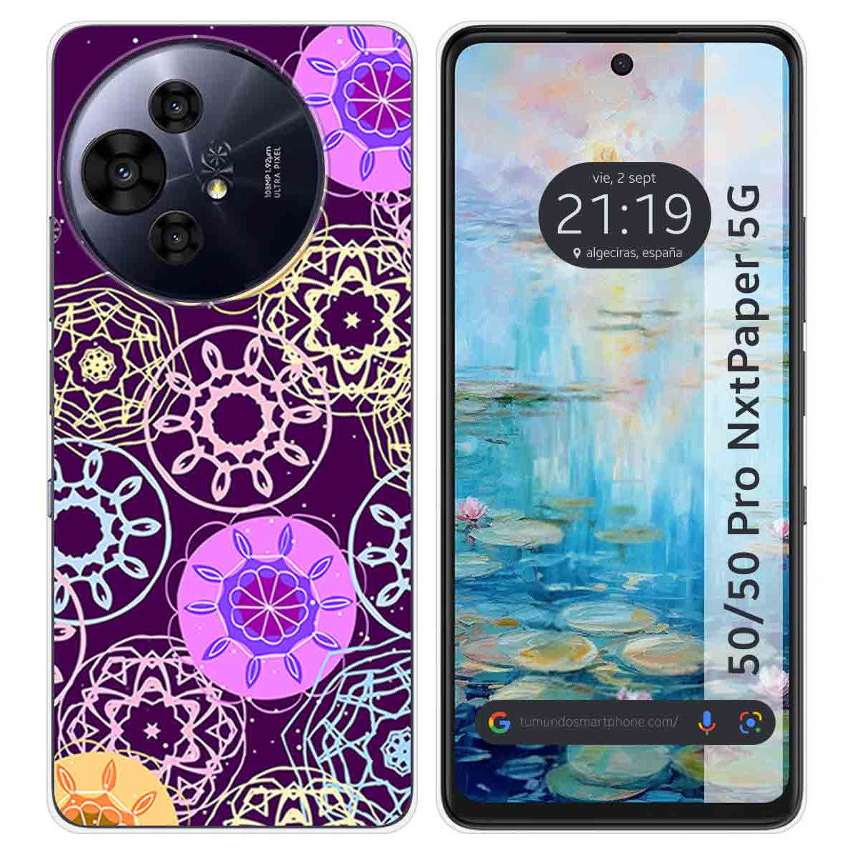 Funda Silicona para TCL 50 / 50 Pro NXTPAPER 5G diseño Radial Dibujos