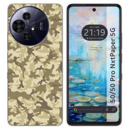 Funda Silicona para TCL 50 / 50 Pro NXTPAPER 5G diseño Sand Camuflaje Dibujos