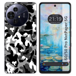 Funda Silicona para TCL 50 / 50 Pro NXTPAPER 5G diseño Snow Camuflaje Dibujos