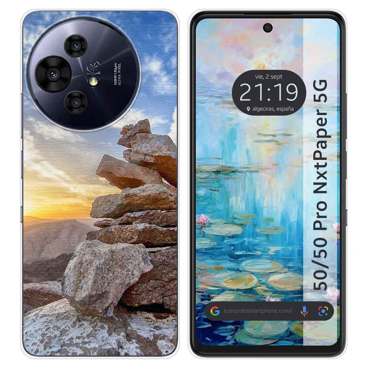 Funda Silicona para TCL 50 / 50 Pro NXTPAPER 5G diseño Sunset Dibujos