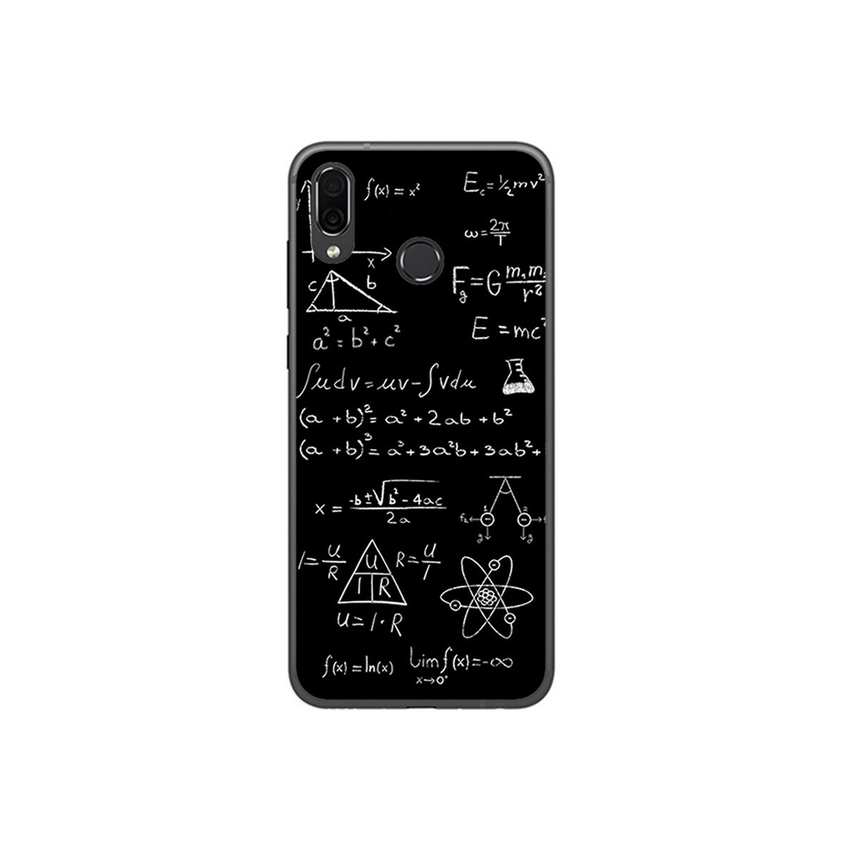 Funda Gel Tpu para Huawei Honor Play Diseño Formulas Dibujos
