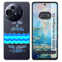 Funda Silicona para TCL 50 / 50 Pro NXTPAPER 5G diseño Agua Dibujos