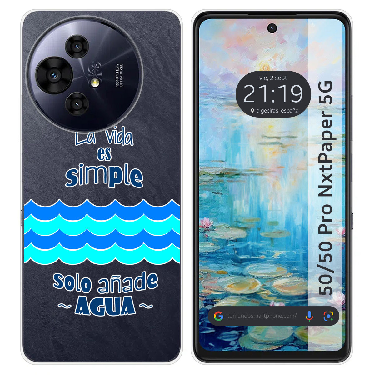 Funda Silicona para TCL 50 / 50 Pro NXTPAPER 5G diseño Agua Dibujos
