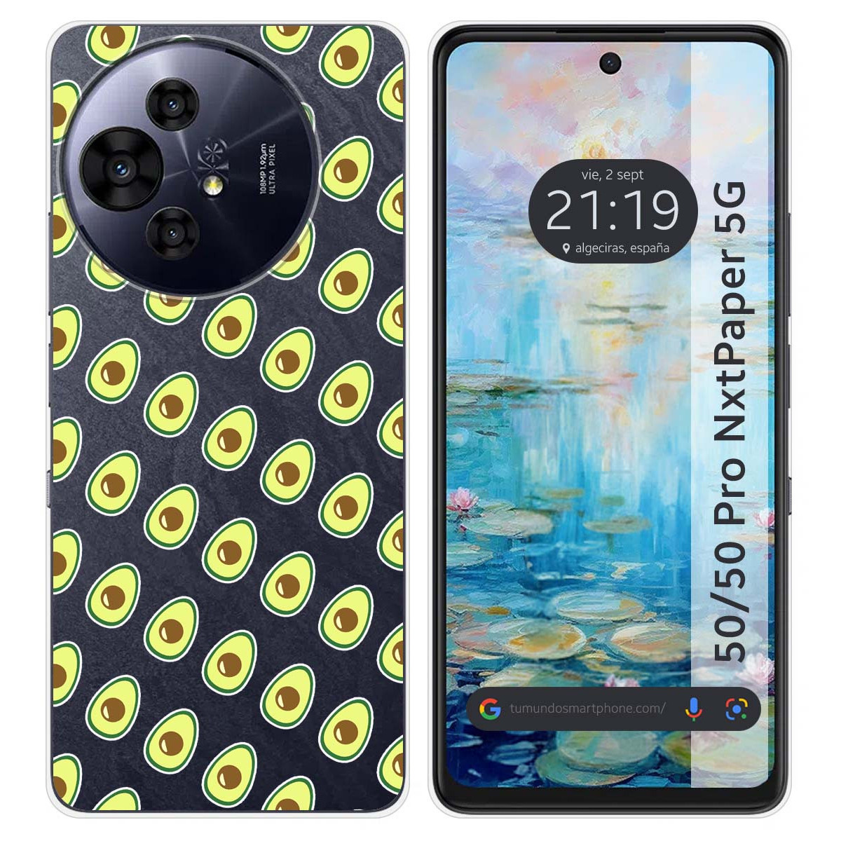 Funda Silicona para TCL 50 / 50 Pro NXTPAPER 5G diseño Aguacate Dibujos
