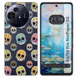 Funda Silicona para TCL 50 / 50 Pro NXTPAPER 5G diseño Catrina Dibujos
