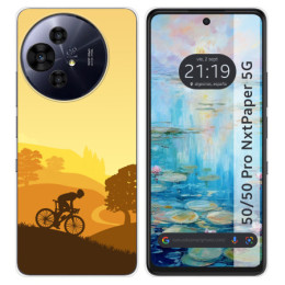 Funda Silicona para TCL 50 / 50 Pro NXTPAPER 5G diseño Ciclista Dibujos