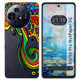 Funda Silicona para TCL 50 / 50 Pro NXTPAPER 5G diseño Colores Dibujos