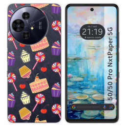 Funda Silicona para TCL 50 / 50 Pro NXTPAPER 5G diseño Dulces 01 Dibujos