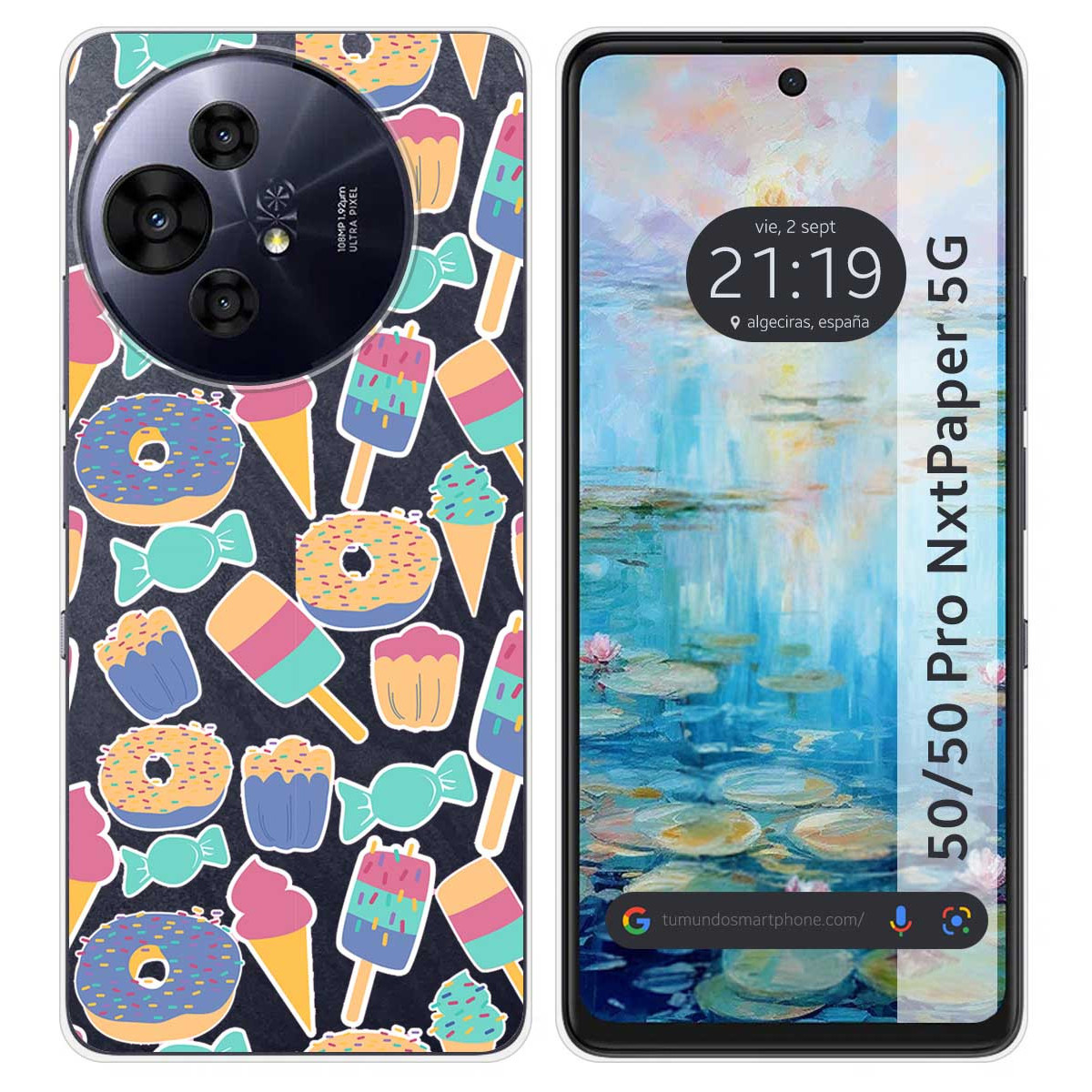 Funda Silicona para TCL 50 / 50 Pro NXTPAPER 5G diseño Dulces 02 Dibujos