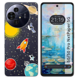 Funda Silicona para TCL 50 / 50 Pro NXTPAPER 5G diseño Espacio Dibujos