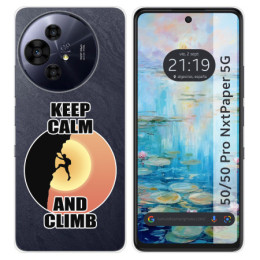 Funda Silicona para TCL 50 / 50 Pro NXTPAPER 5G diseño Hombre Escalada Dibujos