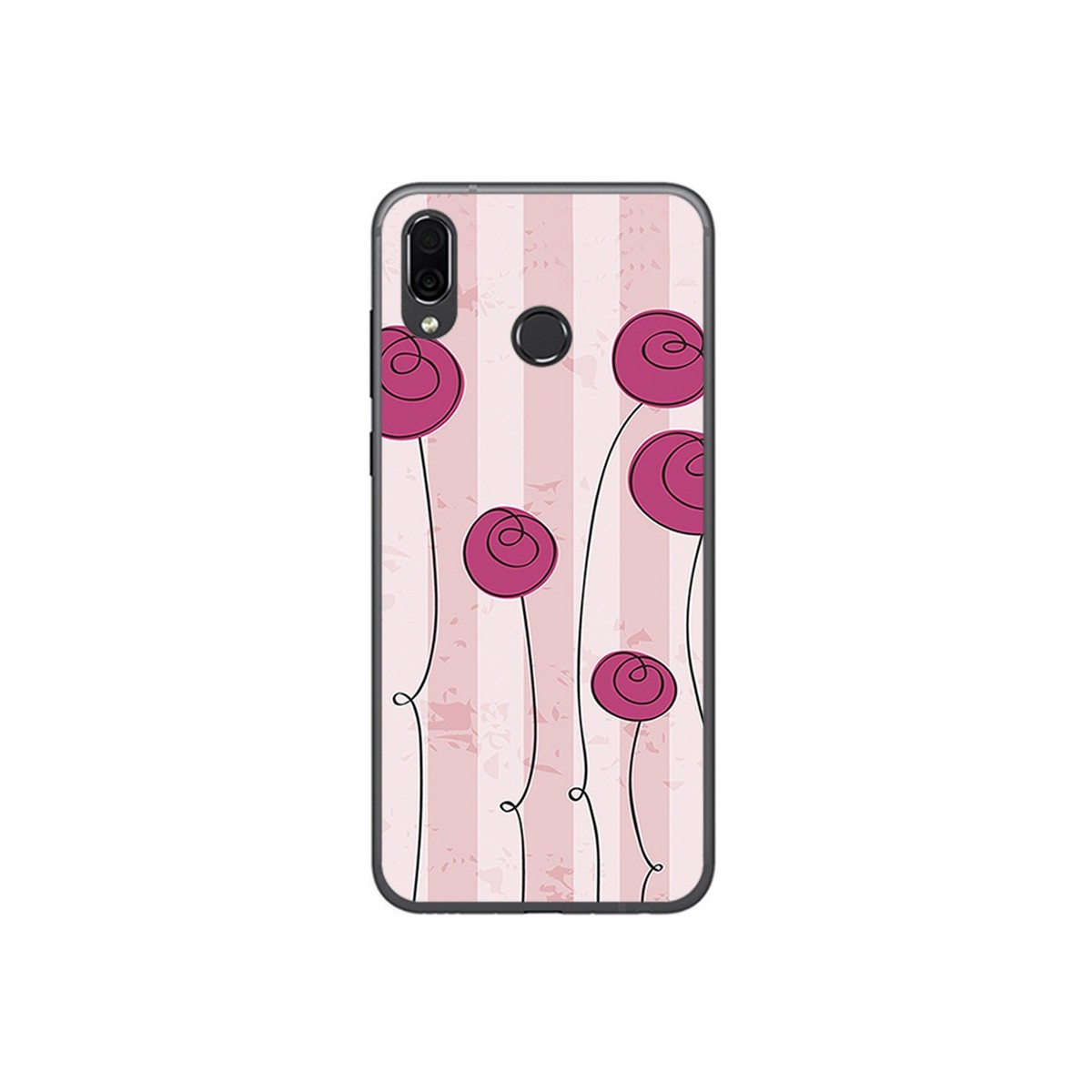 Funda Gel Tpu para Huawei Honor Play Diseño Flores Vintage Dibujos