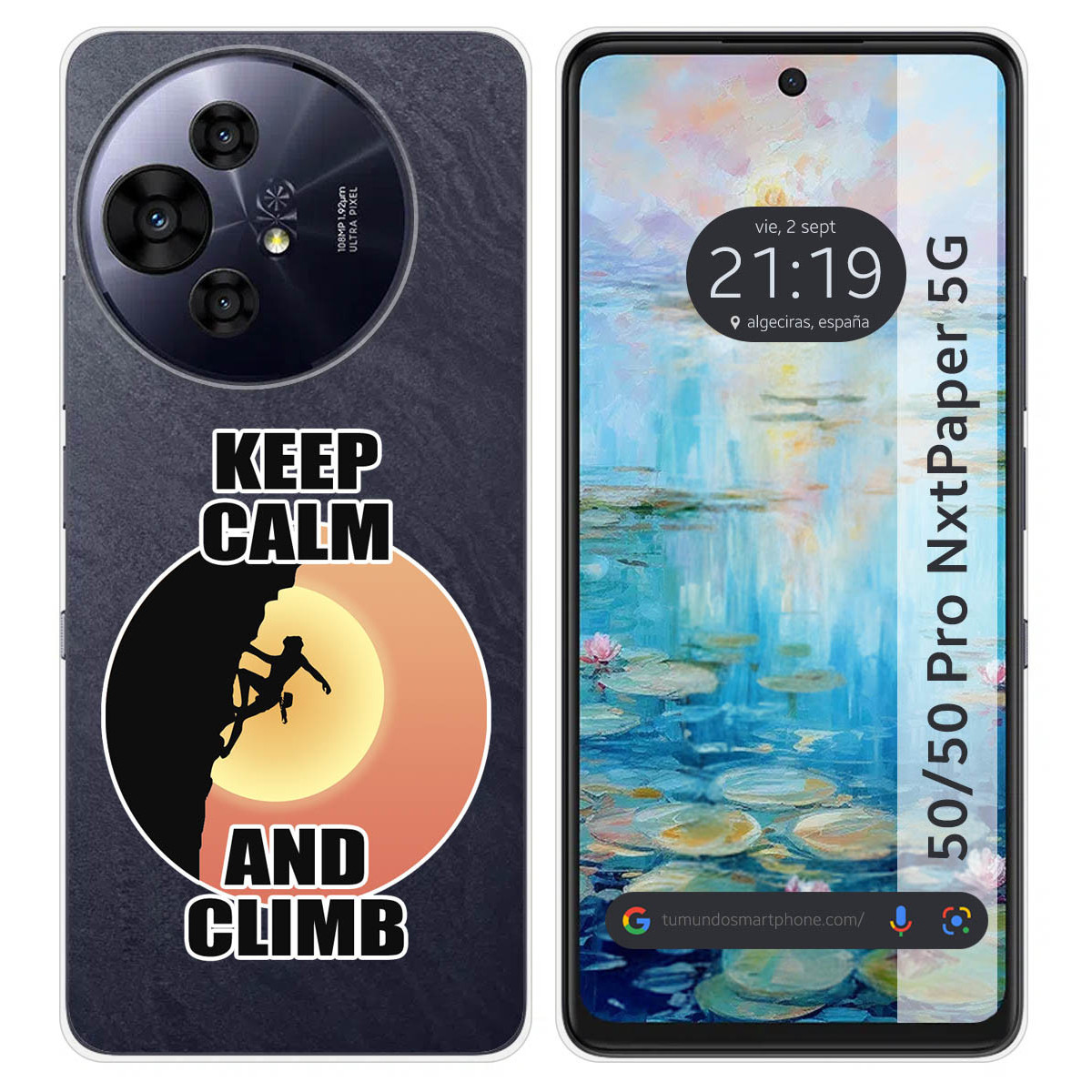 Funda Silicona para TCL 50 / 50 Pro NXTPAPER 5G diseño Mujer Escalada Dibujos