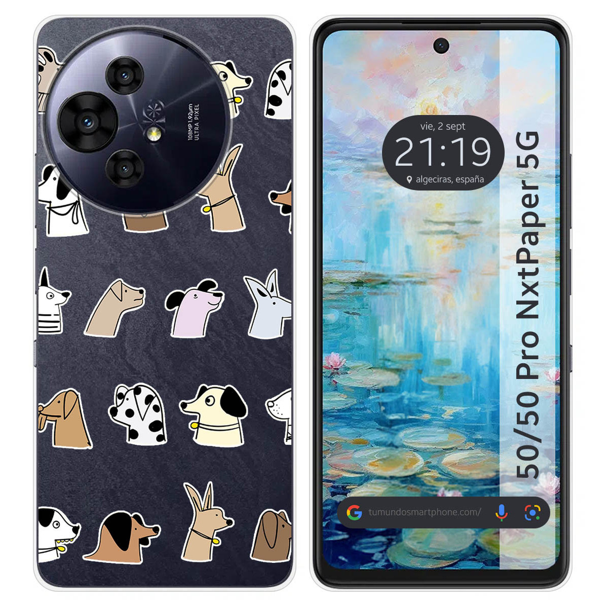Funda Silicona para TCL 50 / 50 Pro NXTPAPER 5G diseño Perros Dibujos