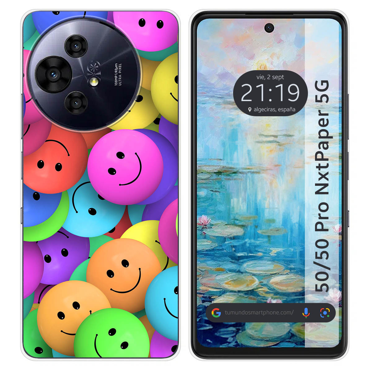 Funda Silicona para TCL 50 / 50 Pro NXTPAPER 5G diseño Smile Dibujos