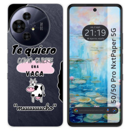Funda Silicona para TCL 50 / 50 Pro NXTPAPER 5G diseño Vaca Dibujos