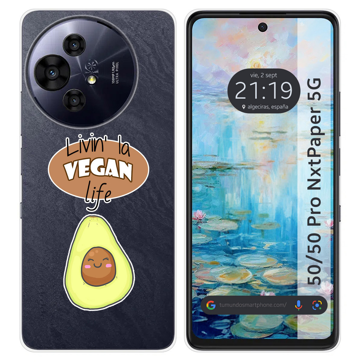 Funda Silicona para TCL 50 / 50 Pro NXTPAPER 5G diseño Vegan Life Dibujos