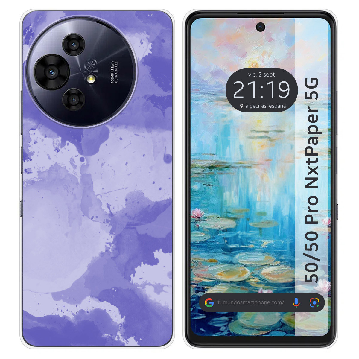 Funda Silicona para TCL 50 / 50 Pro NXTPAPER 5G diseño Acuarela 01 Dibujos