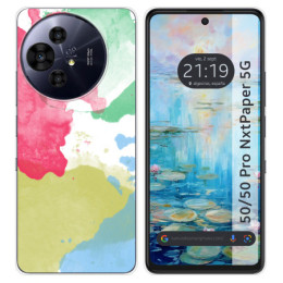 Funda Silicona para TCL 50 / 50 Pro NXTPAPER 5G diseño Acuarela 02 Dibujos