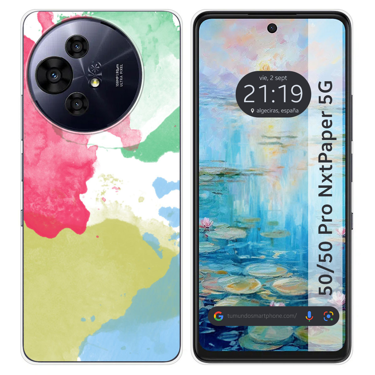 Funda Silicona para TCL 50 / 50 Pro NXTPAPER 5G diseño Acuarela 02 Dibujos