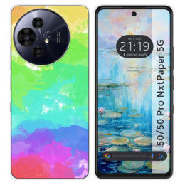 Funda Silicona para TCL 50 / 50 Pro NXTPAPER 5G diseño Acuarela 03 Dibujos