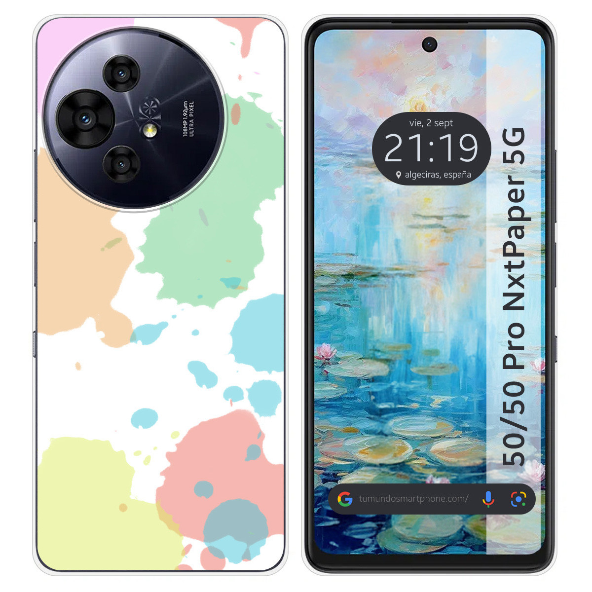 Funda Silicona para TCL 50 / 50 Pro NXTPAPER 5G diseño Acuarela 05 Dibujos