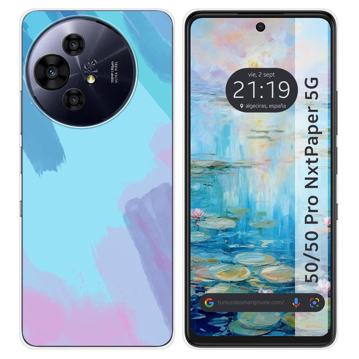 Funda Silicona para TCL 50 / 50 Pro NXTPAPER 5G diseño Acuarela 10 Dibujos