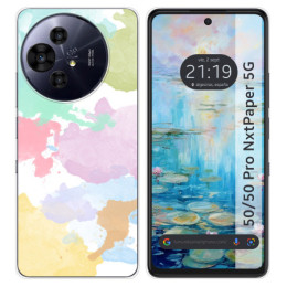 Funda Silicona para TCL 50 / 50 Pro NXTPAPER 5G diseño Acuarela 11 Dibujos